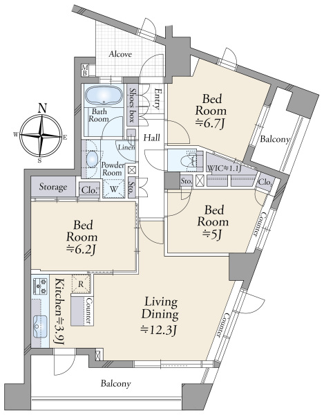 中古マンション 東京都世田谷区千歳台６丁目 小田急線祖師ヶ谷大蔵駅 6,870万円