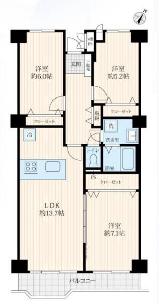 中古マンション 上尾市谷津２丁目 JR高崎線上尾駅 3,180万円