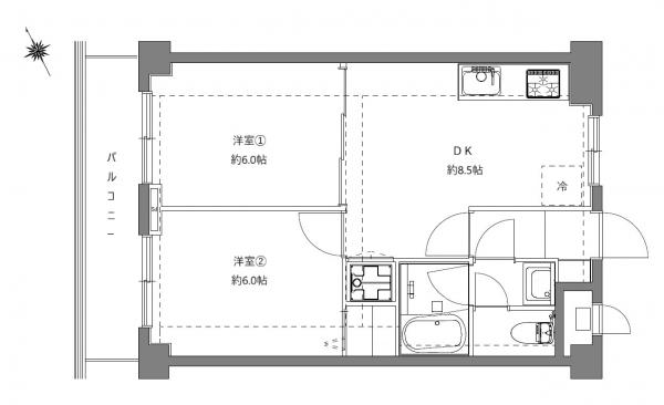 中古マンション 国立市青柳１丁目 JR南武線矢川駅 2,880万円