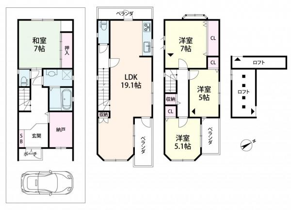 中古戸建 大阪市福島区海老江３丁目 阪神本線野田駅 4,780万円
