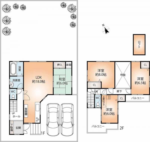 中古戸建 神戸市北区小倉台7丁目 北神急行谷上駅 2,380万円