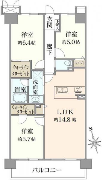 中古マンション 東京都新宿区中落合３丁目 都営大江戸線落合南長崎駅 8,490万円