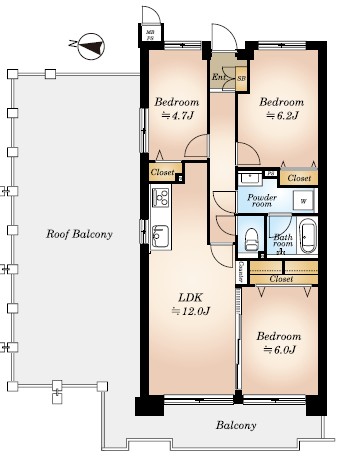 中古マンション 東村山市美住町1丁目 西武新宿線久米川駅 3,198万円