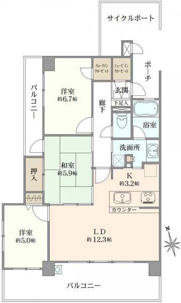 中古マンション 埼玉県蕨市南町４丁目 JR京浜東北線西川口駅 3,480万円
