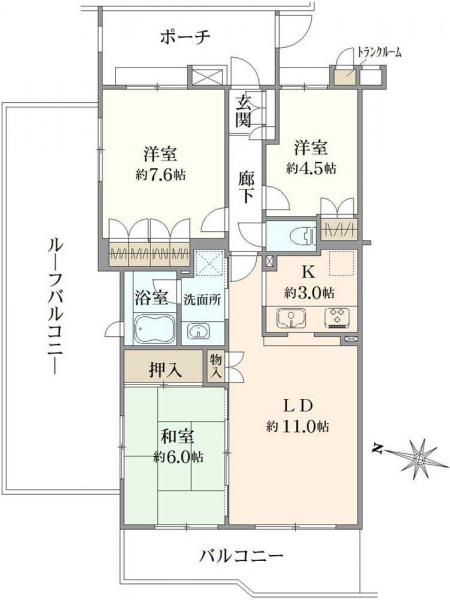 中古マンション 東京都中野区鷺宮６丁目 西武西武園線下井草駅 5,580万円