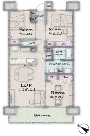 中古マンション さいたま市北区大成町４丁目 JR川越線日進駅 4,598万円