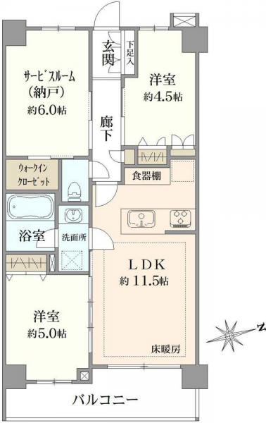 中古マンション 東京都府中市緑町２丁目 京王競馬場線府中駅 6,780万円
