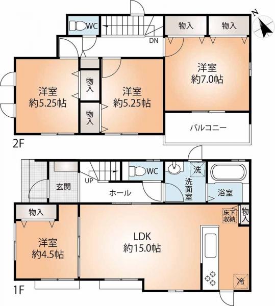 新築戸建 神戸市北区若葉台４丁目 神戸電鉄有馬線北鈴蘭台駅 4,190万円