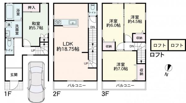 中古戸建 大阪市西淀川区姫里３丁目 JR東西線御幣島駅 3,899万円