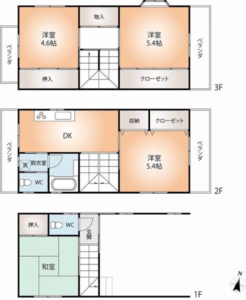 中古戸建 神戸市長田区川西通４丁目 山陽電鉄本線西代駅 2,980万円