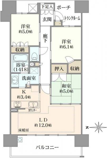 中古マンション 兵庫県神戸市東灘区向洋町中５丁目 神戸新交通六甲アイランド線アイランド北口駅 3,180万円