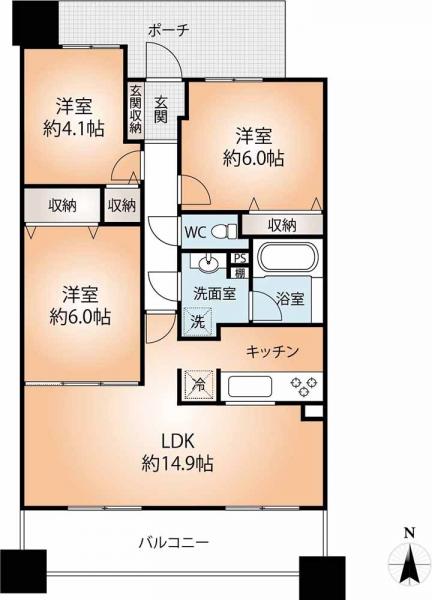 中古マンション 神戸市須磨区大池町５丁目 JR山陽本線鷹取駅 3,890万円