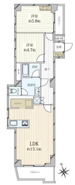 中古マンション 東京都江東区亀戸７丁目 JR中央・総武線亀戸駅 3,880万円