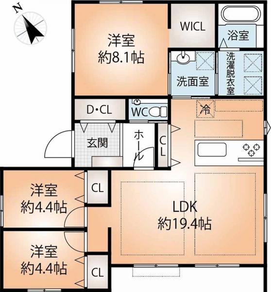 新築戸建 神戸市北区唐櫃台４丁目 神戸電鉄有馬線唐櫃台駅 3,580万円