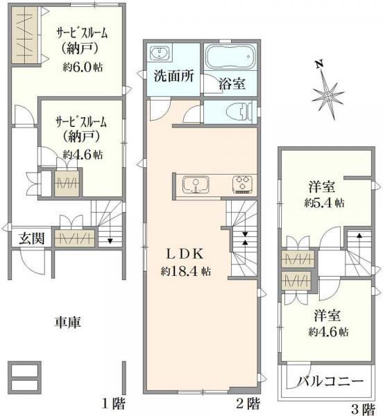 中古戸建 東京都中野区丸山１丁目 西武西武園線野方駅 9,000万円