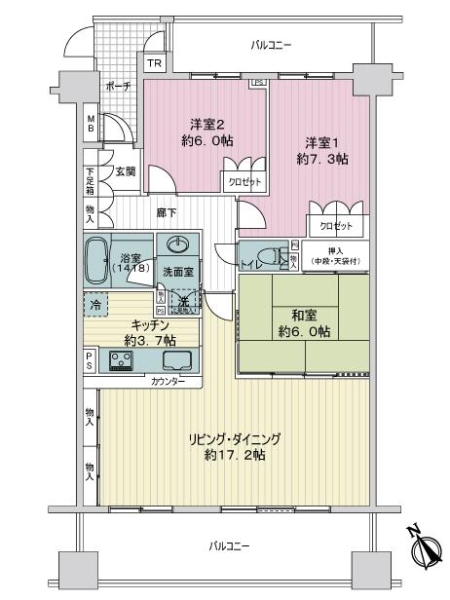 中古マンション 大阪府茨木市下穂積３丁目 JR東海道本線（米原〜神戸）茨木駅 5,480万円
