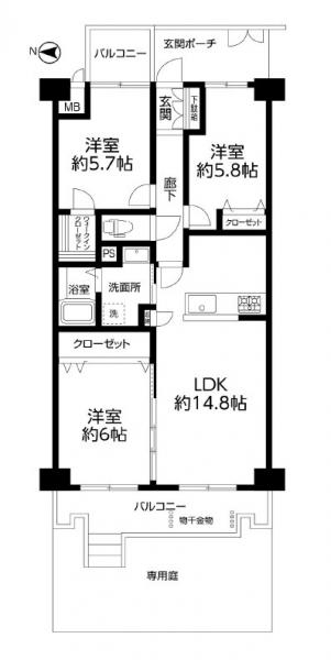 中古マンション 草加市花栗１丁目 東武伊勢崎線草加駅 2,880万円