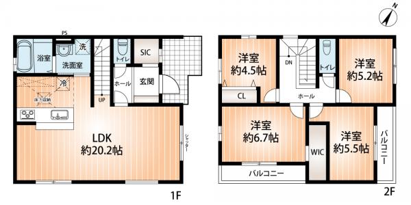 新築戸建 神戸市北区西山２丁目 神戸電鉄三田線田尾寺駅 3,199万円
