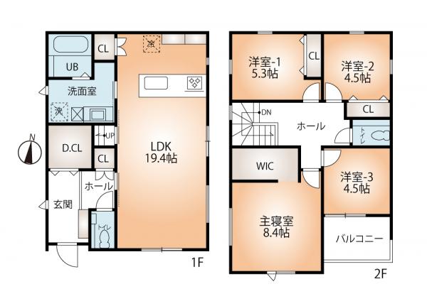 新築戸建 神戸市北区有野台６丁目 神戸電鉄三田線岡場駅 3,280万円