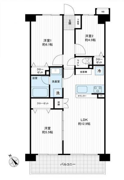 中古マンション 春日部市中央３丁目 東武伊勢崎線春日部駅 1,498万円