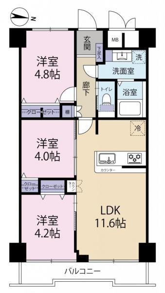 中古マンション さいたま市大宮区堀の内町1丁目 JR京浜東北線大宮駅 2,190万円