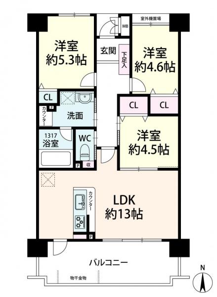 中古マンション 大阪府大阪市淀川区西中島１丁目3-11 大阪メトロ御堂筋線西中島南方駅 4,380万円