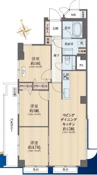 中古マンション 世田谷区弦巻５丁目 東急田園都市線桜新町駅 6,980万円