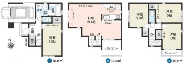 新築戸建 北区神谷３丁目 南北線王子神谷駅 8,880万円