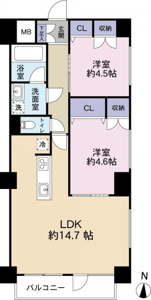 中古マンション 世田谷区南烏山３丁目 京王線芦花公園駅 4,799万円