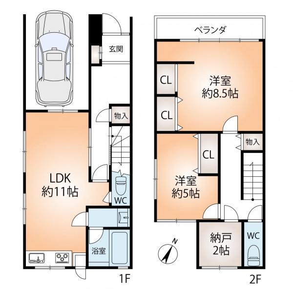 中古戸建 神戸市長田区駒ケ林町３丁目 神戸市営地下鉄海岸線駒ヶ林駅 1,650万円
