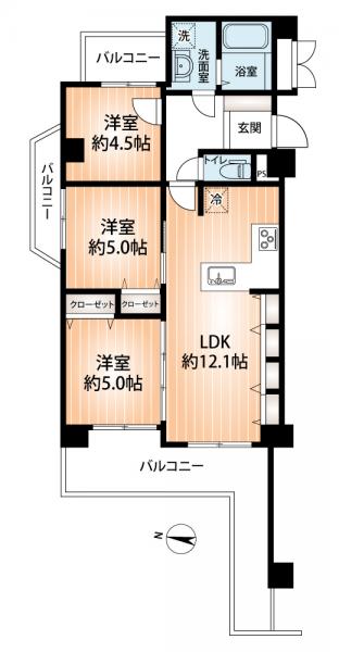 中古マンション 神戸市東灘区本山南町８丁目 JR東海道本線（米原〜神戸）摂津本山駅 3,480万円