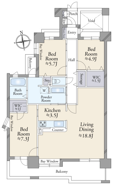 中古マンション 千葉県松戸市二ツ木 千代田常磐線新松戸駅 4,480万円
