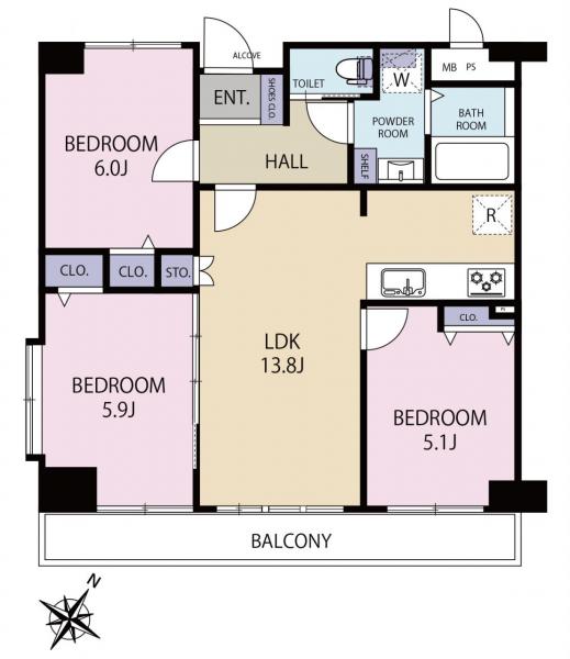 中古マンション さいたま市南区白幡５丁目 JR埼京線武蔵浦和駅 4,090万円