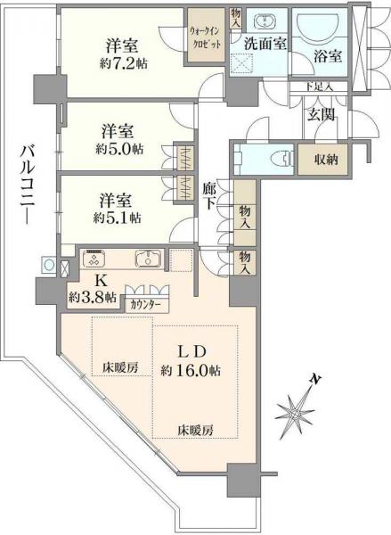 中古マンション 大阪府大阪市住之江区南港北１丁目 大阪メトロ中央線コスモスクエア駅 5,480万円