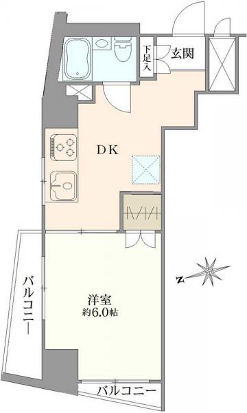 中古マンション 東京都新宿区中落合２丁目 西武西武園線中井駅 2,000万円