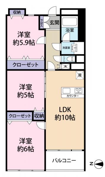 中古マンション 世田谷区成城９丁目 小田急線成城学園前駅 6,280万円