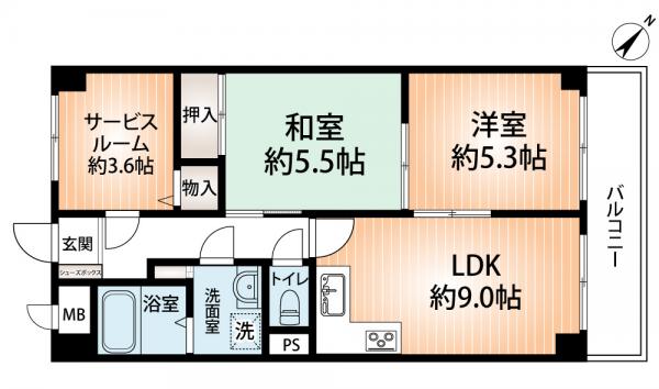 中古マンション 神戸市兵庫区塚本通８丁目 神戸高速東西線大開駅 2,480万円