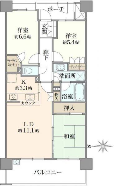 中古マンション 東京都武蔵野市境５丁目 JR中央本線武蔵境駅 8,590万円
