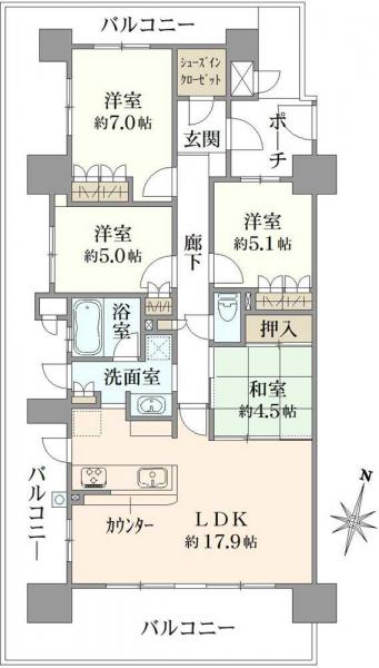 中古マンション 大阪府高槻市大塚町３丁目 阪急京都線高槻市駅 4,780万円