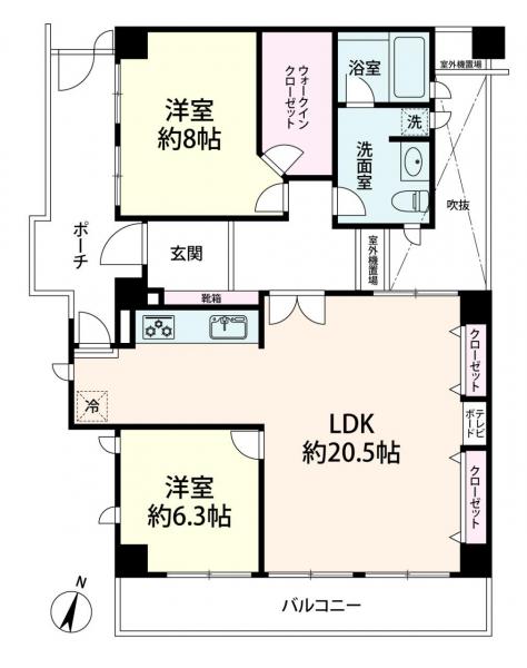 中古マンション 芦屋市朝日ケ丘町 阪急神戸線芦屋川駅 2,480万円