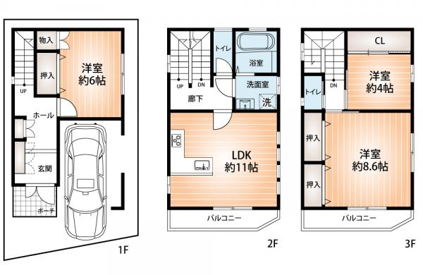中古戸建 神戸市東灘区御影山手３丁目 阪急神戸線御影駅 3,280万円