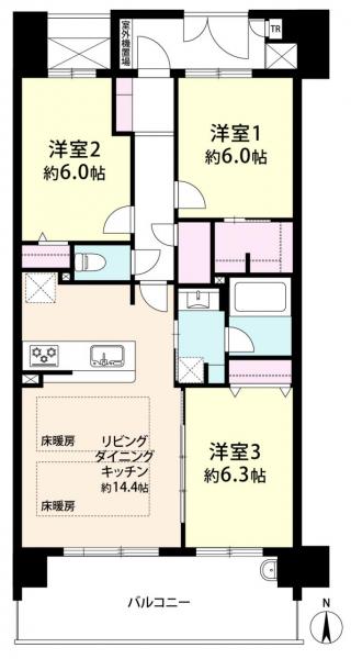 中古マンション 大阪市福島区鷺洲５丁目 阪神本線野田駅 7,180万円
