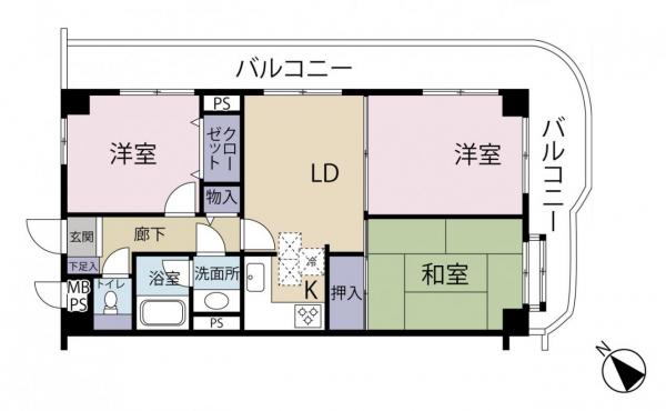 中古マンション 世田谷区南烏山３丁目 京王線芦花公園駅 5,780万円