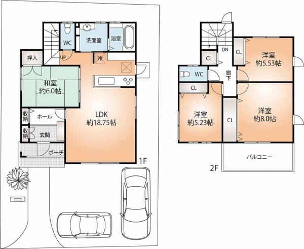 中古戸建 神戸市北区上津台５丁目 神戸電鉄公園都市線フラワータウン駅 2,680万円