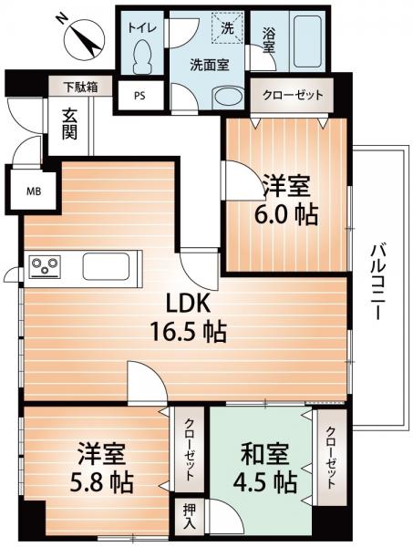 中古マンション 神戸市中央区生田町１丁目 山陽新幹線新神戸駅 2,599万円