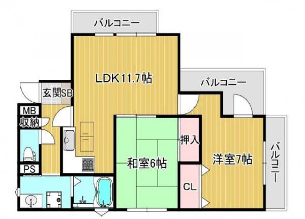 中古マンション 神戸市中央区中山手通７丁目 神戸市営地下鉄西神山手線県庁前駅 2,480万円