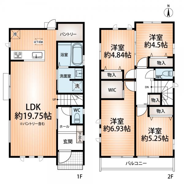新築戸建 神戸市北区鹿の子台北町６丁目 神戸電鉄三田線道場南口駅 3,890万円