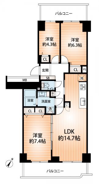 中古マンション 神戸市中央区港島中町６丁目 神戸新交通ポートアイランド線みなとじま駅 2,390万円