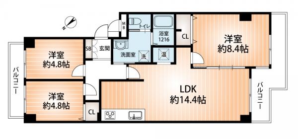 中古マンション 神戸市中央区港島中町３丁目 神戸新交通ポートアイランド線みなとじま駅 1,980万円