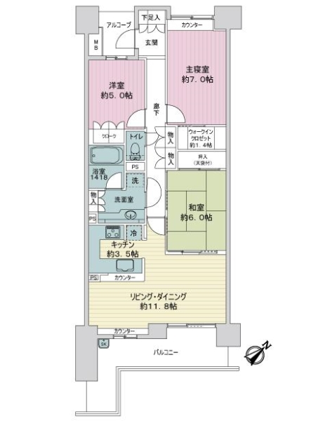 中古マンション 千葉県松戸市根本 JR常磐線（取手〜いわき）松戸駅 6,480万円